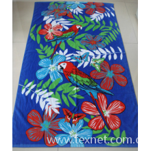 淄博依诺利纺织品有限公司-印花割绒沙滩巾
